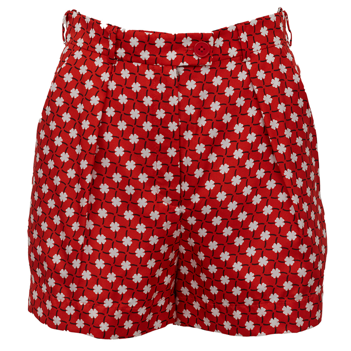 Shorts Carven Estampado Vermelho Tam. PP BR