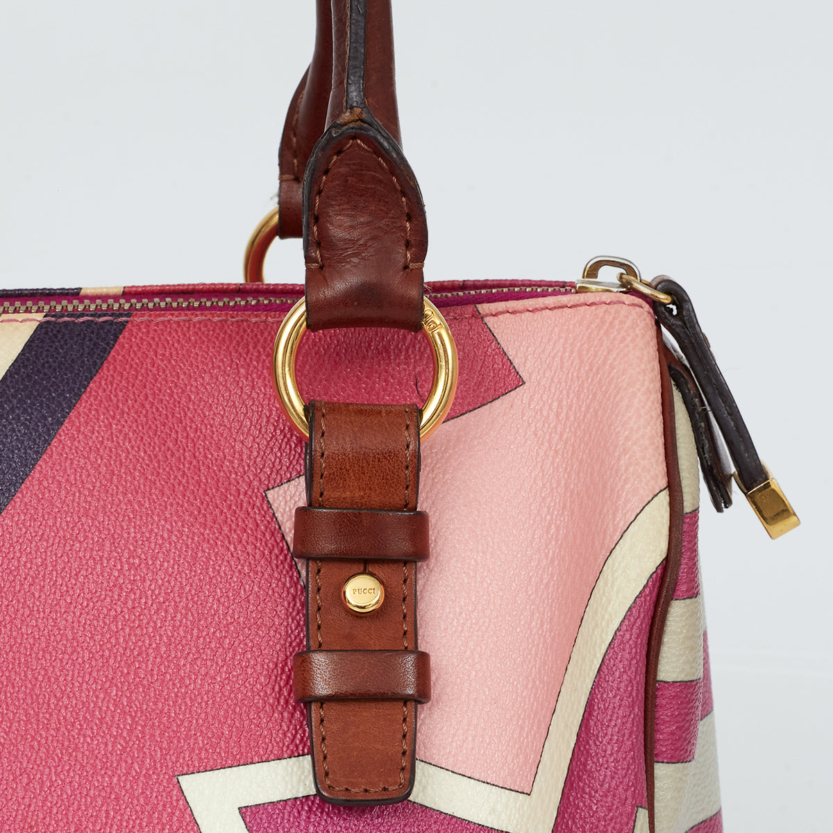 Bolsa Emilio Pucci Couro Rosa