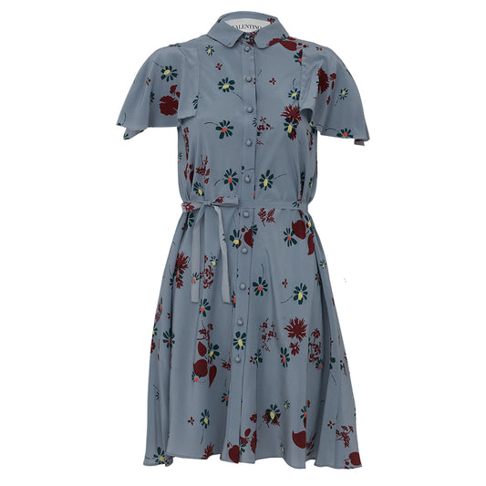 Vestido Valentino Floral Azul Tam. P BR