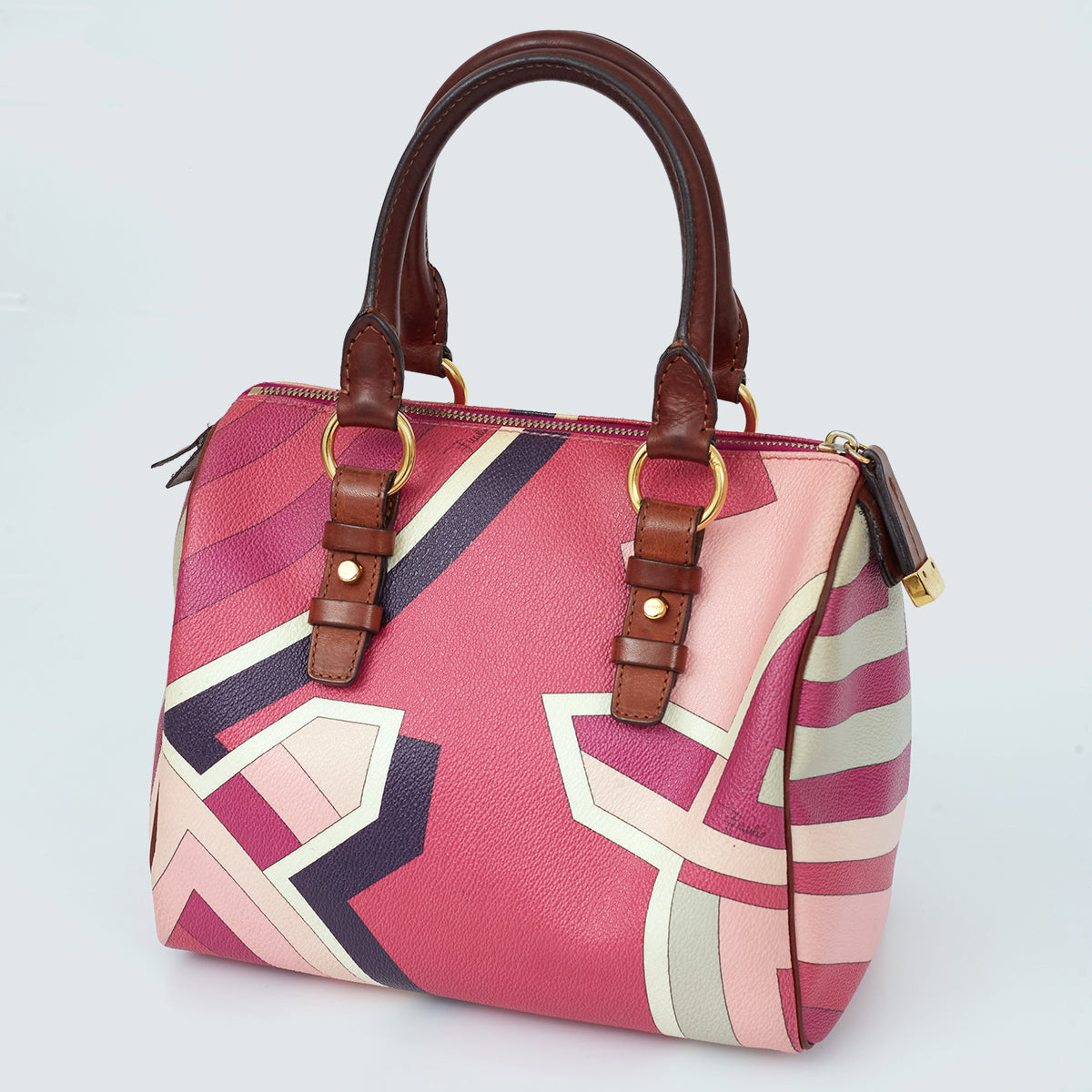 Bolsa Emilio Pucci Couro Rosa