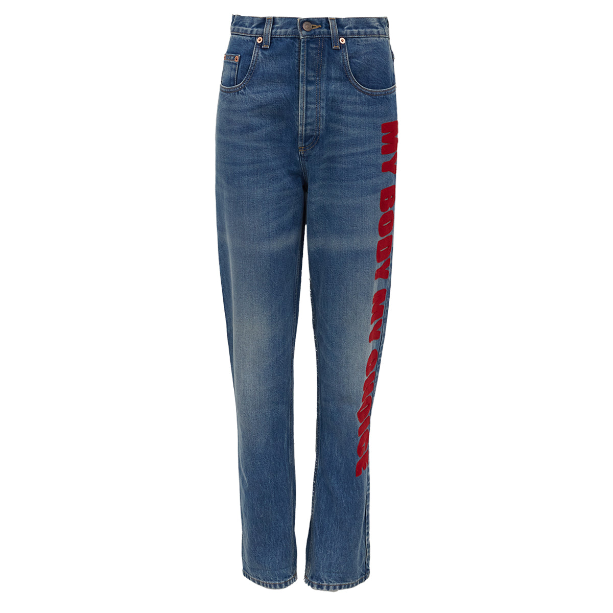 Calça Gucci Jeans "My Body My Choice" TAM. 36 BR