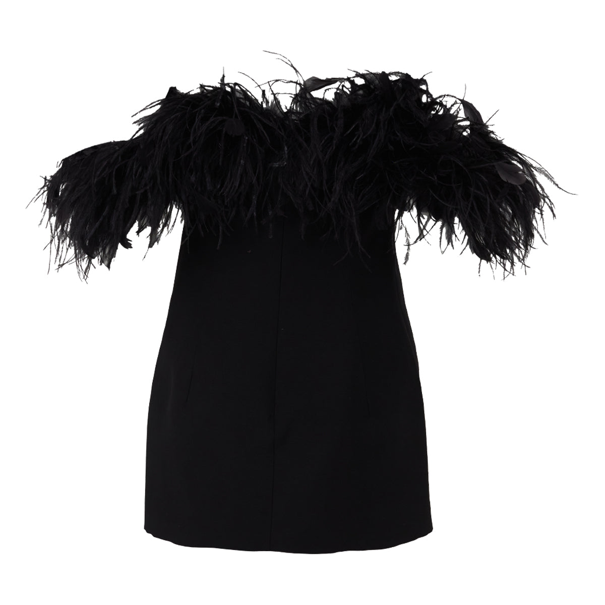 Vestido Valentino Plumas Preto Tam. P BR