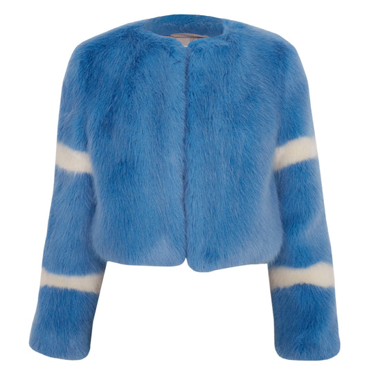 Casaco Shrimps Azul e Branco Com Pelos Tam. 36 Br