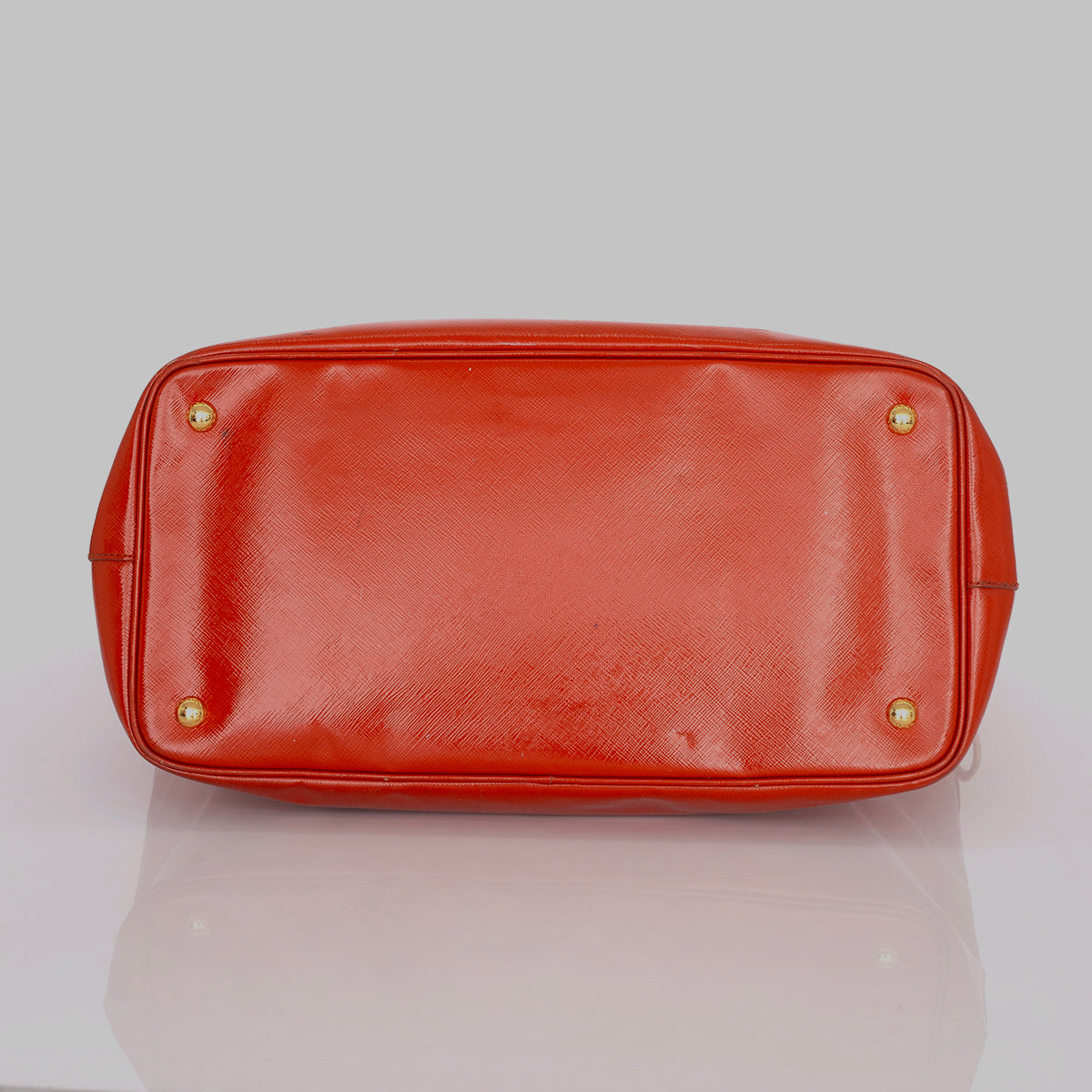 Bolsa Prada Tote Verniz Laranja