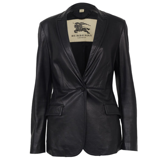Blazer Burberry Couro Tam.44 Br