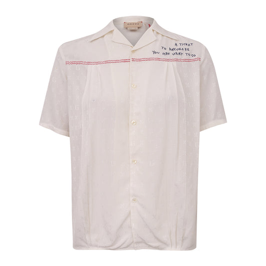 Camisa Gucci Branca Infantil Tam. 10 Br
