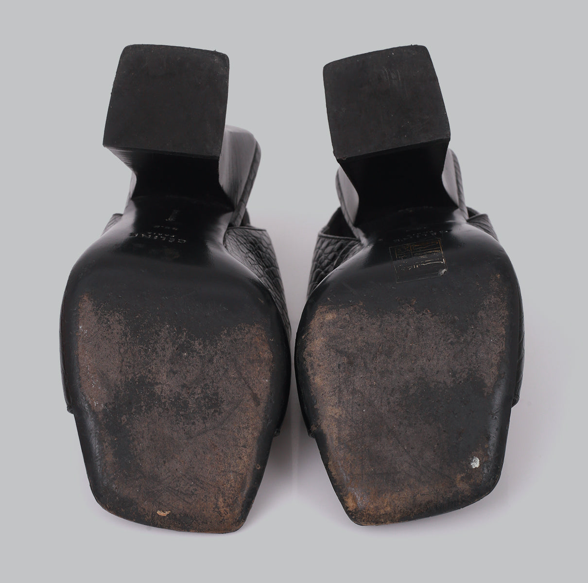 Sandália Celine Couro Preta Tam. 36,5 Br