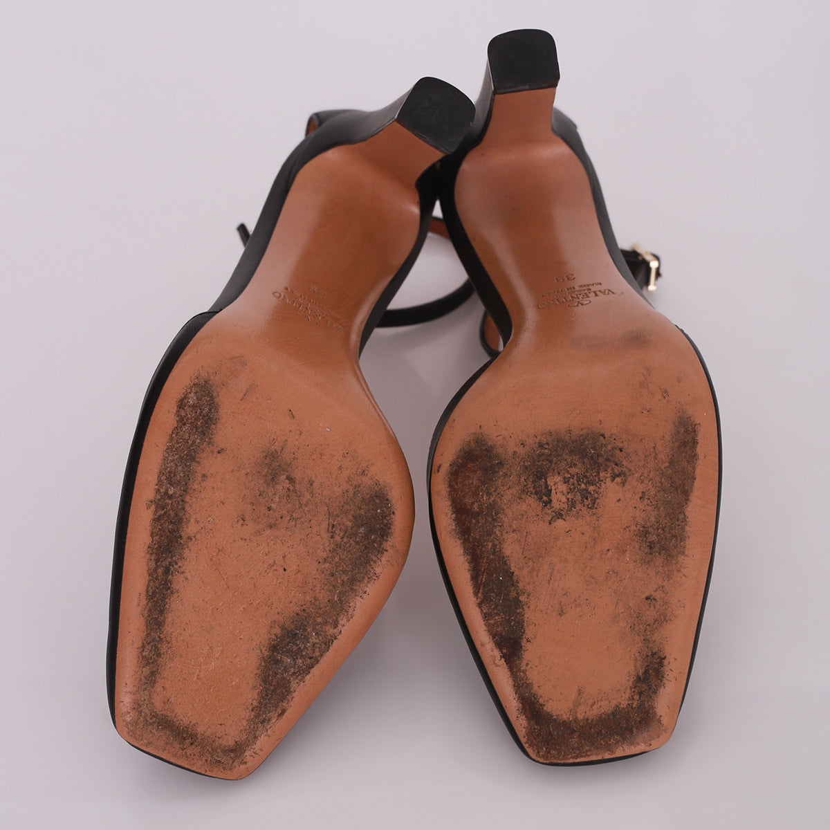 Scapin Valentino Couro Preto Tam. 37 Br