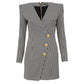 Vestido Balmain Preto e Branco Tam. P BR
