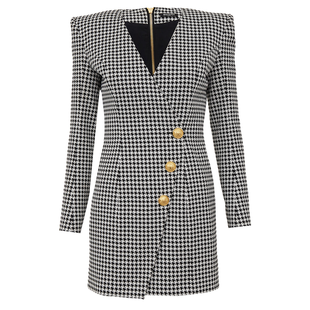 Vestido Balmain Preto e Branco Tam. P BR