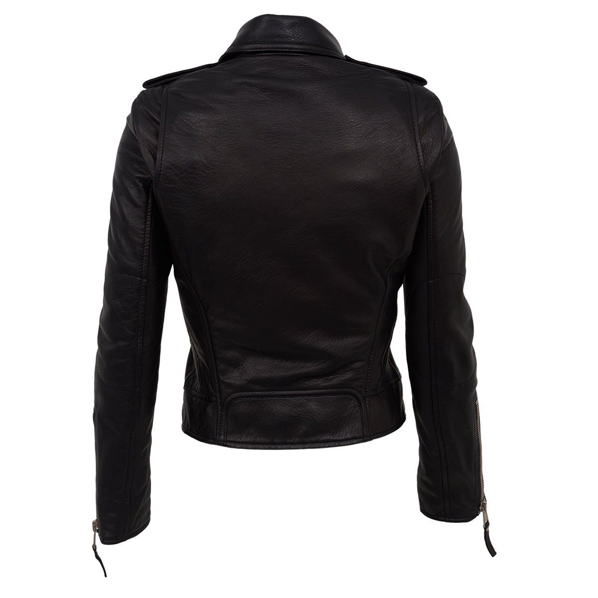 Jaqueta Balenciaga Couro Preta Tam. PP BR