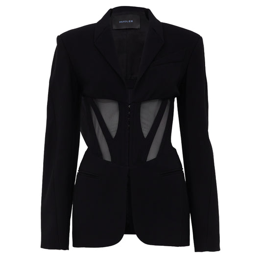 Blazer Mugler Preto Tam. P BR