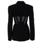 Blazer Mugler Preto Tam. P BR
