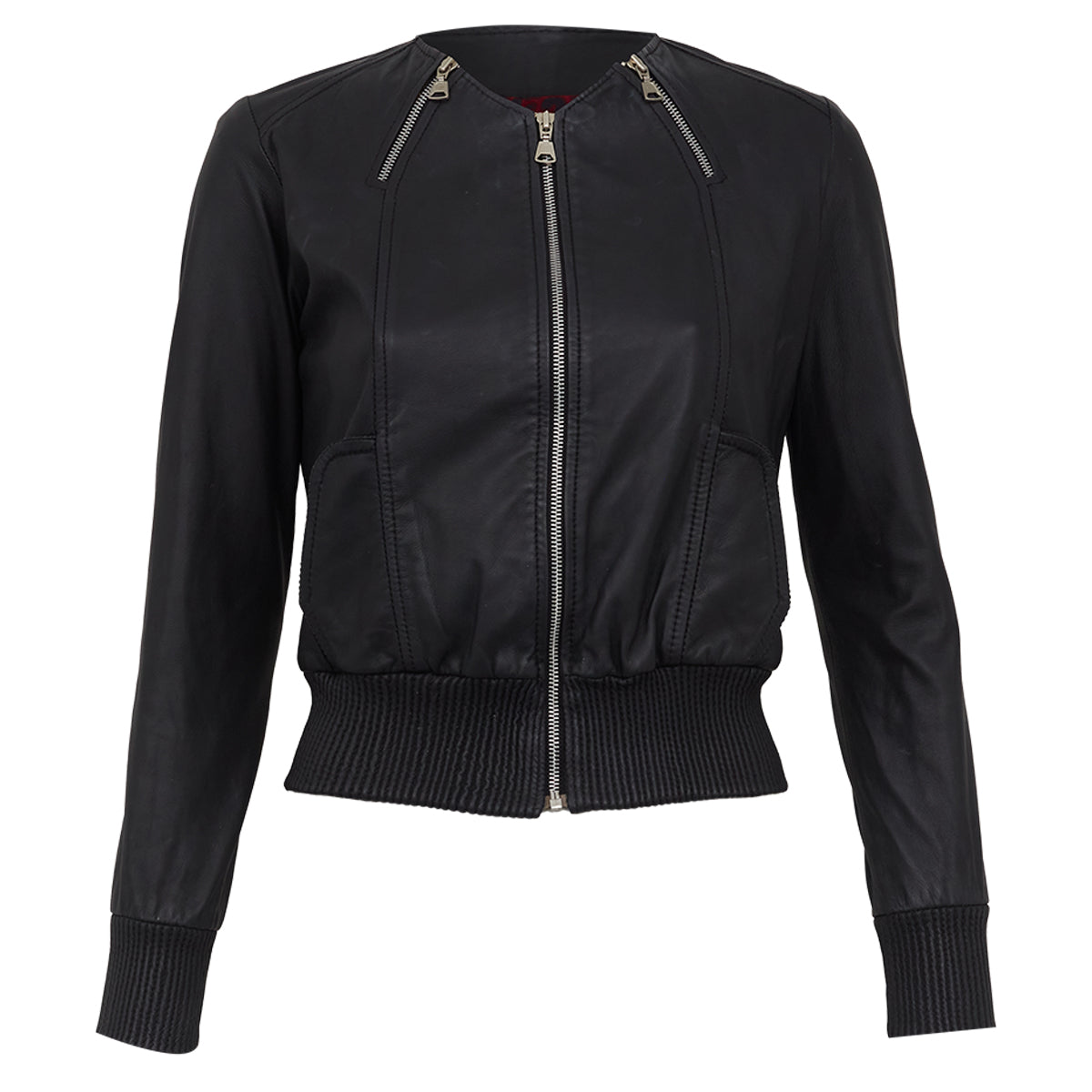 Jaqueta Daslu Couro Preto Tam. 36 BR