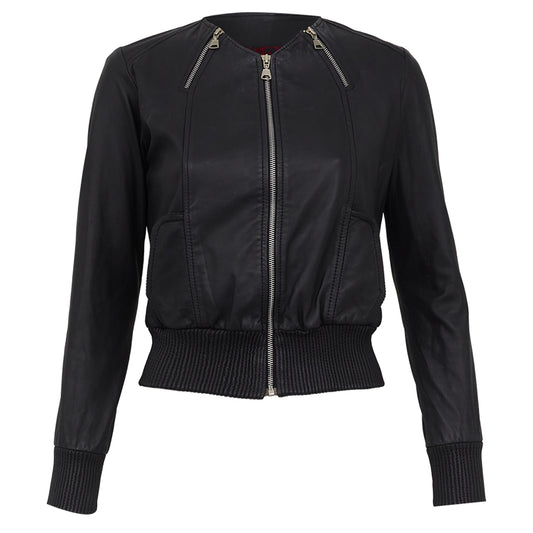 Jaqueta Daslu Couro Preto Tam. 36 BR