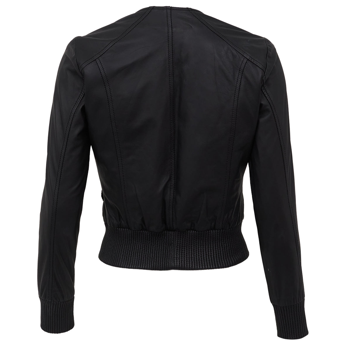 Jaqueta Daslu Couro Preto Tam. 36 BR