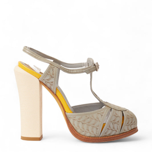 Salto Fendi Chameleon cinza Tam. 34 BR