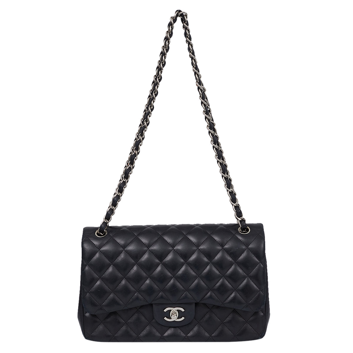 Bolsa Chanel Classic Double Flap Jumbo Preta