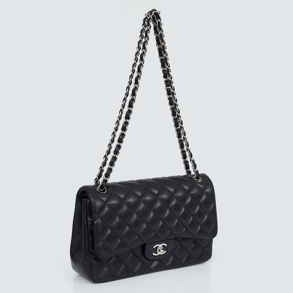 Bolsa Chanel Classic Double Flap Jumbo Preta