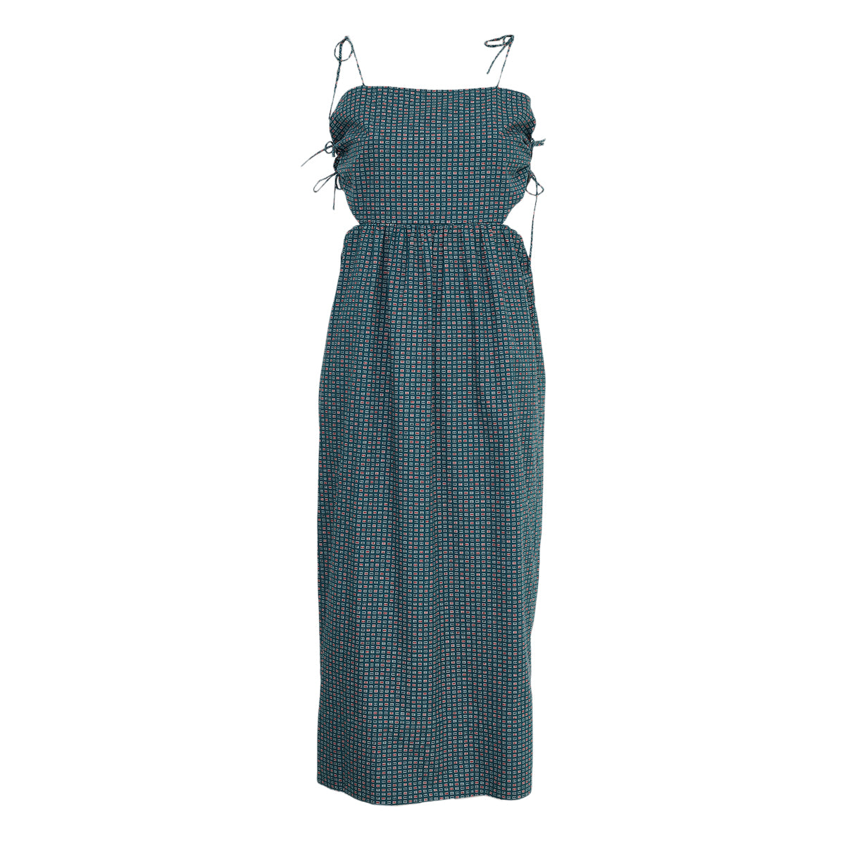 Vestido Paula Raia Estampado Verde tam 38 Br
