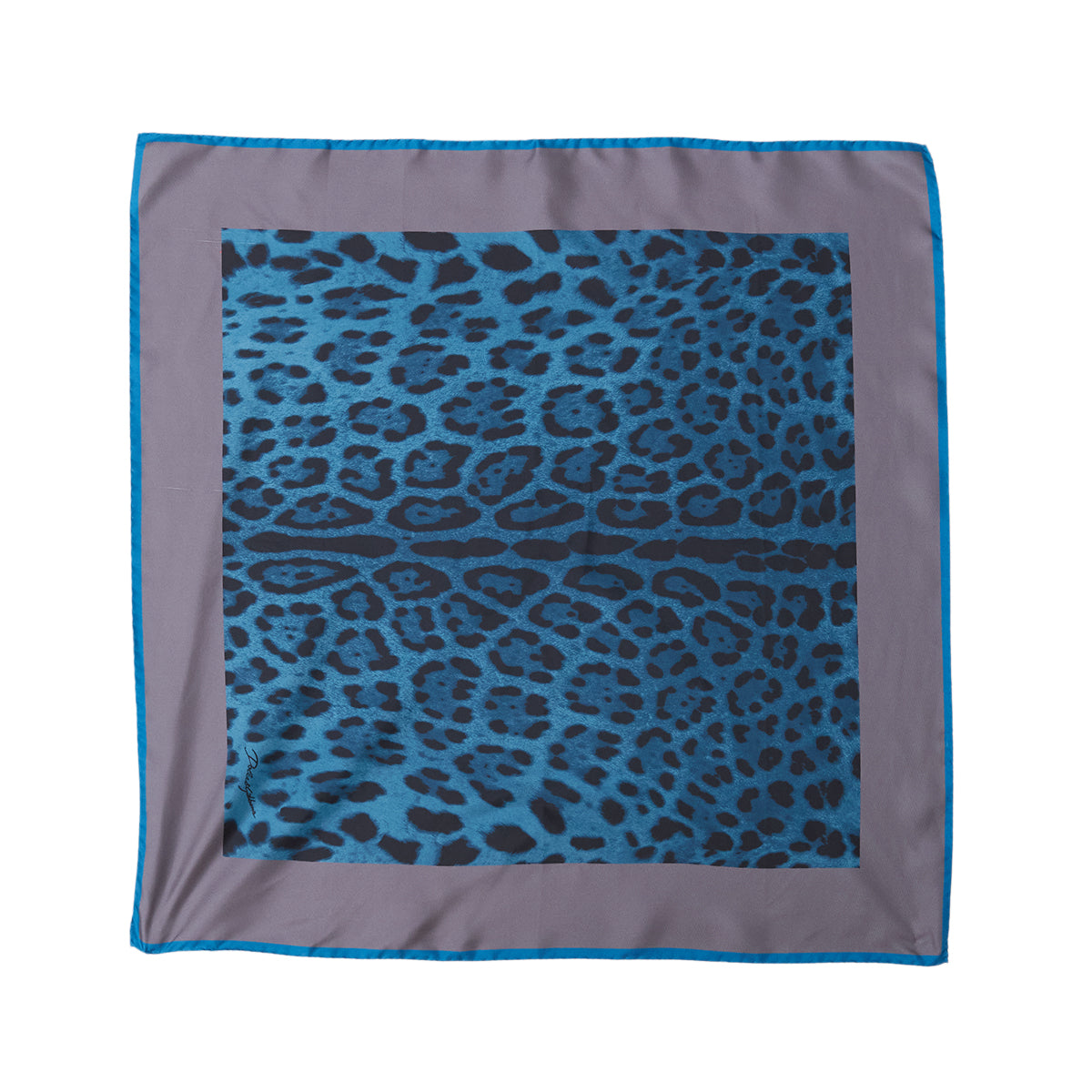 Lenço Dolce & Gabbana Animal Print Azul