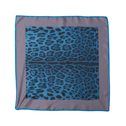 Lenço Dolce & Gabbana Animal Print Azul