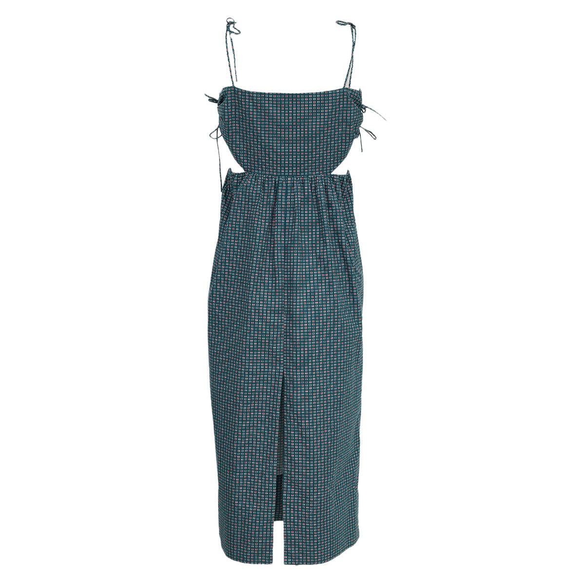 Vestido Paula Raia Estampado Verde tam 38 Br