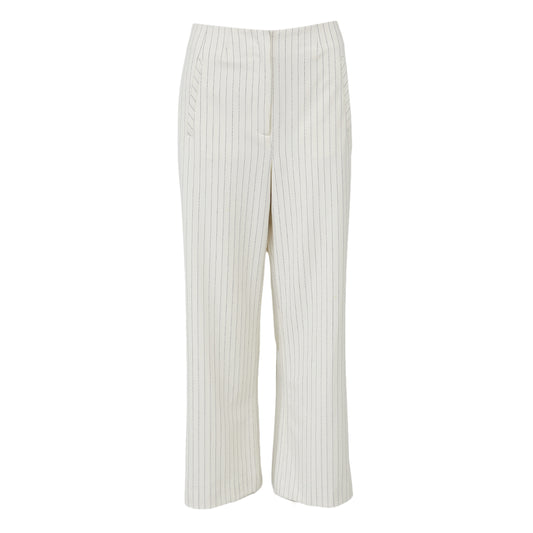 Calça Veronica Beard Off White Listrado Tam. G Br
