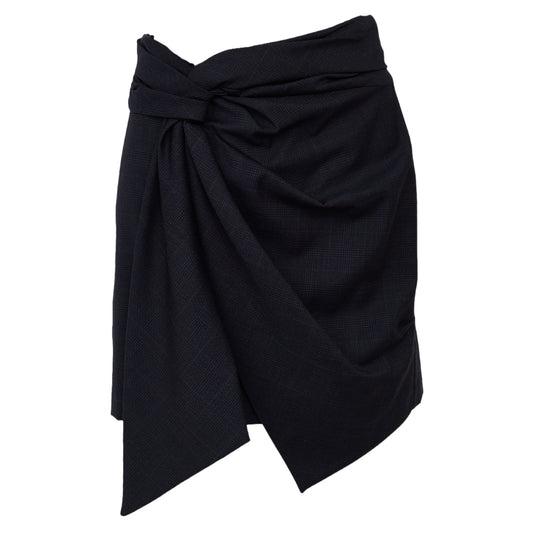 Saia Isabel Marant Xadrez Azul Tam 34 Br