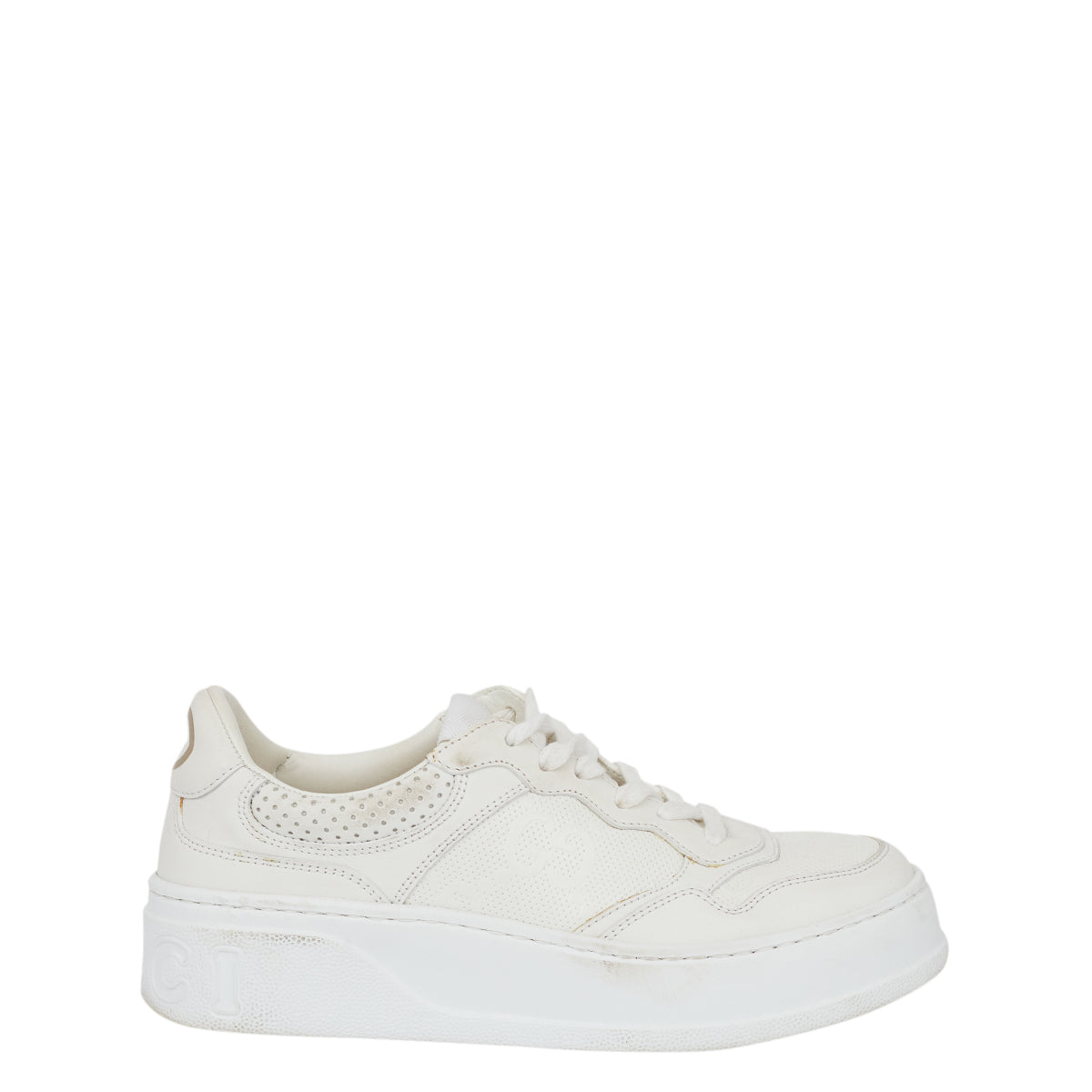 Tênis Gucci Couro Branco Tam. 36,5 BR