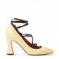 Salto Valentino Verniz Amarelo Tam. 34 BR