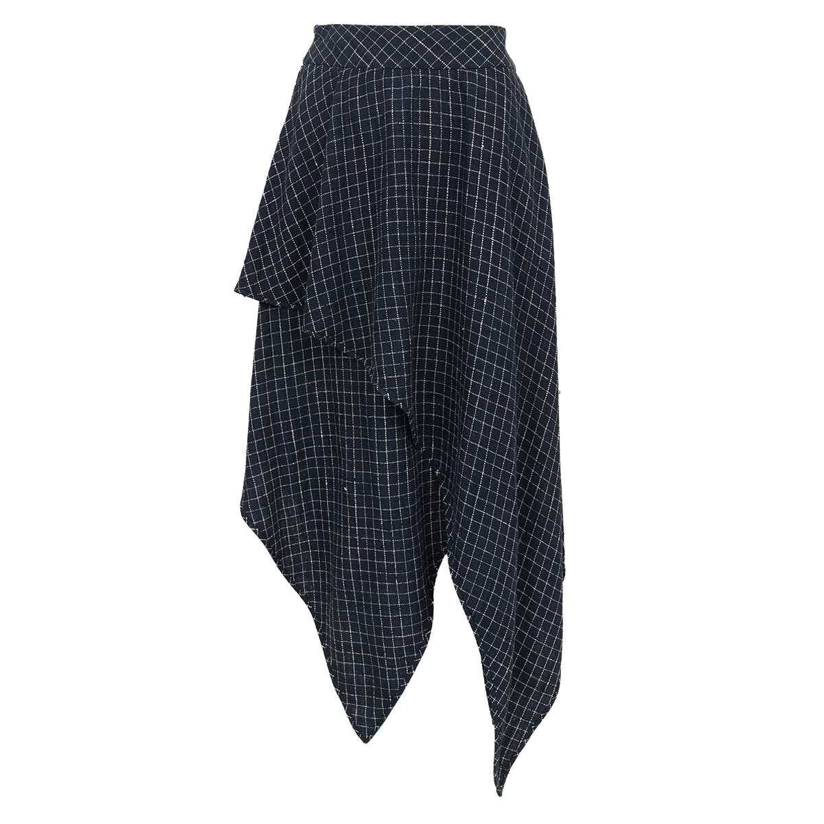 Saia Paula Raia Azul Assimétrica Tam 38 Br