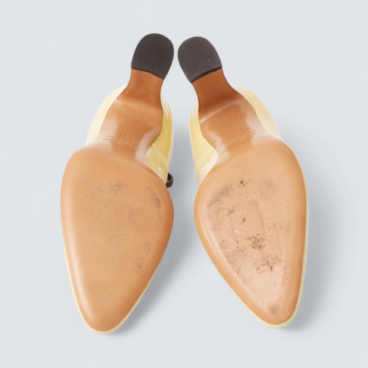 Salto Valentino Verniz Amarelo Tam. 34 BR