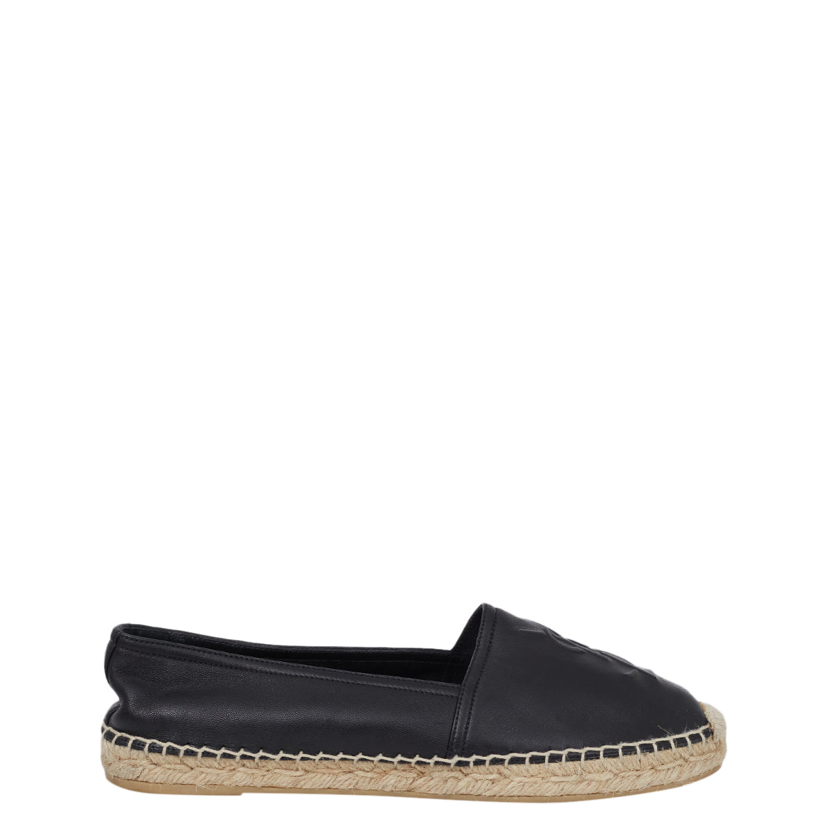 Espadrille Saint Laurent Couro Preto Tam. 37 BR