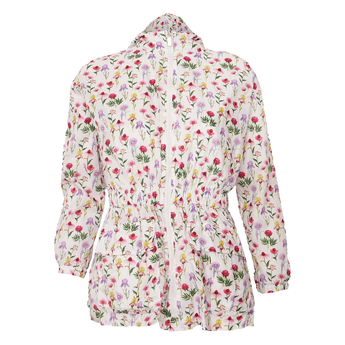 Jaqueta Monnalisa Branca com Flores Infantil Tam. 12 Br