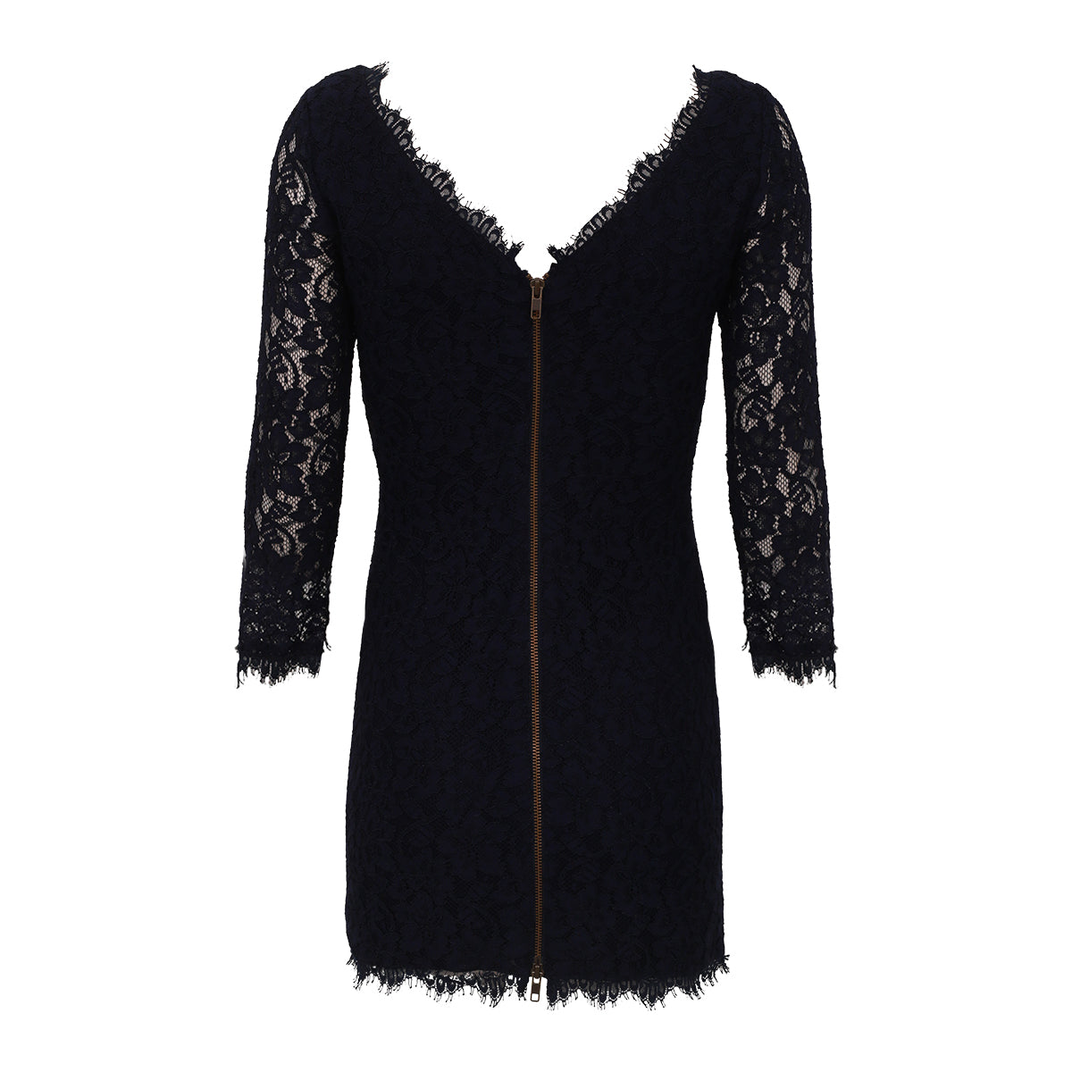 Vestido Diane Von Furstenberg Renda Azul Marinho TAM. P BR