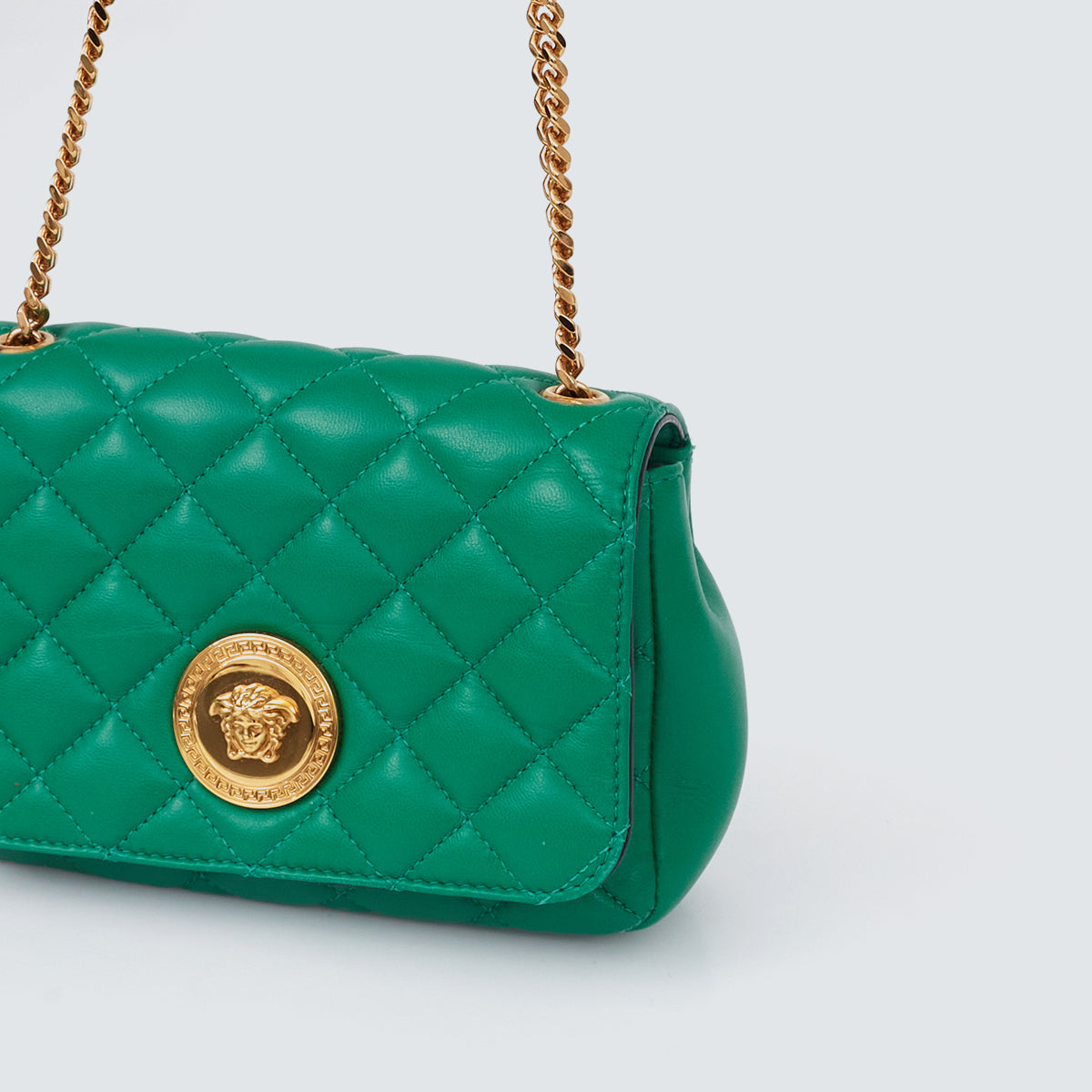 Bolsa Versace Crossbody Couro Verde