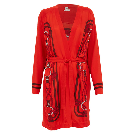 Casaco Hermès Twillaine Vermelho TAM. 40 BR