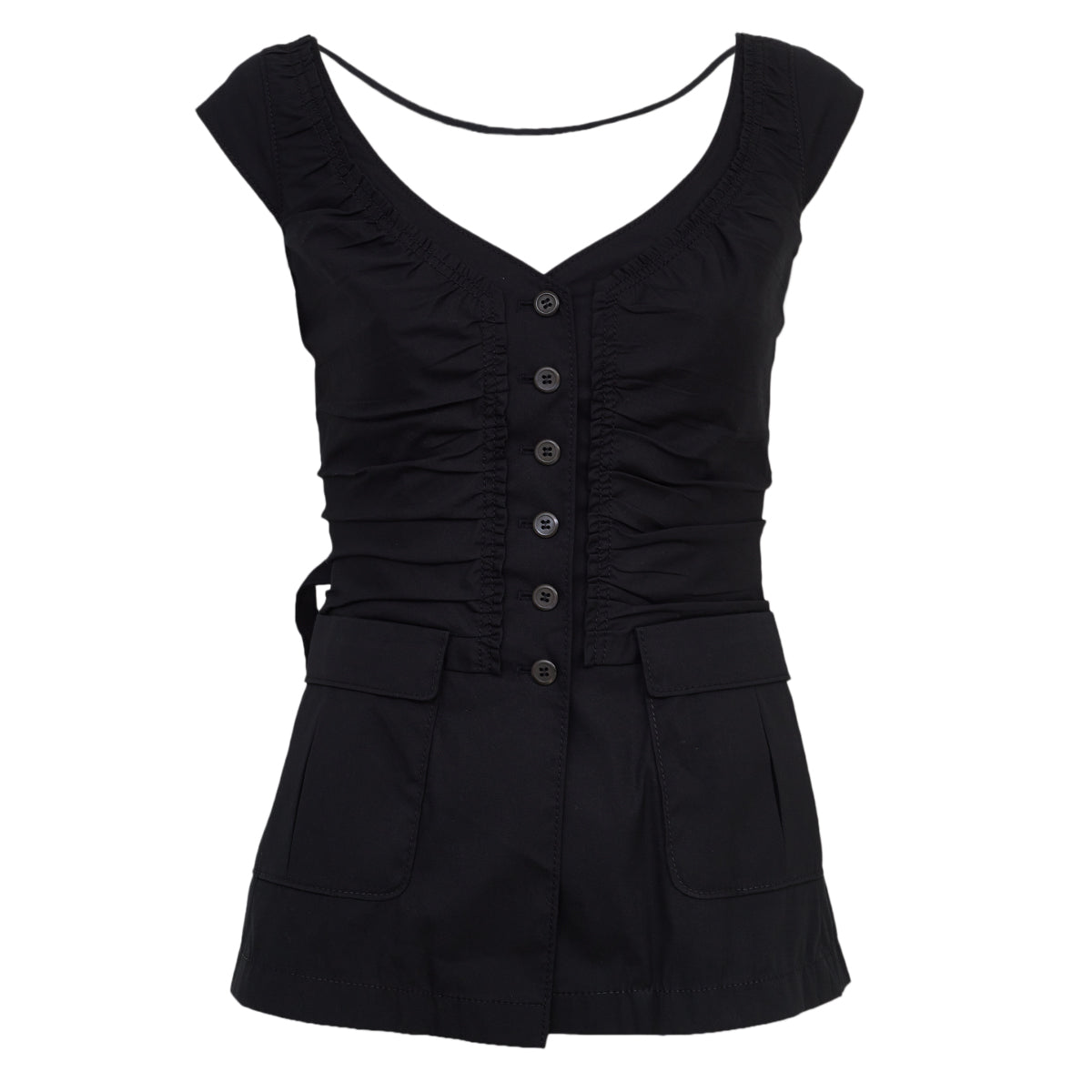 Blusa Prada Preta Tam 38 Br