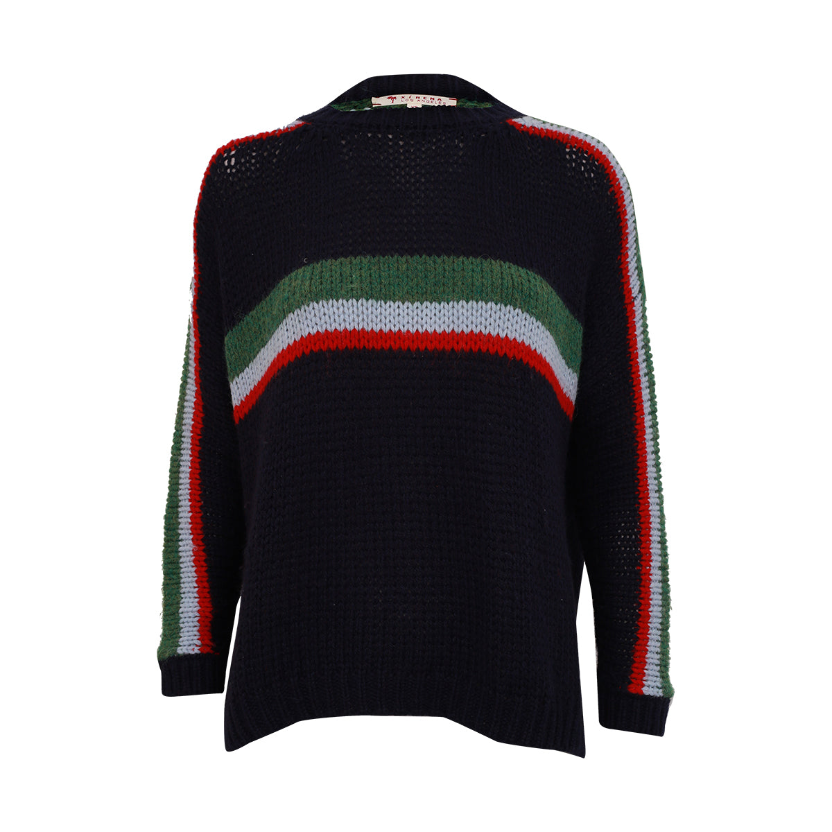 Malha Xírena Azul Marinho com Listras Tam. PP Br