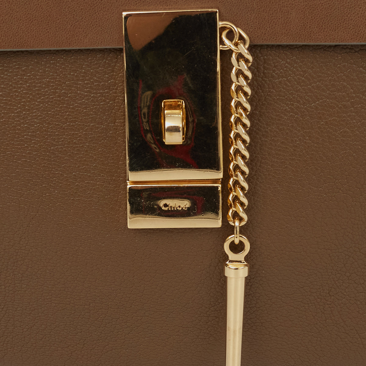 Bolsa Chloé Drew Couro Marrom