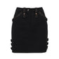 ⁠Saia Christian Dior Preta com Fivelas Tam. 40 Br