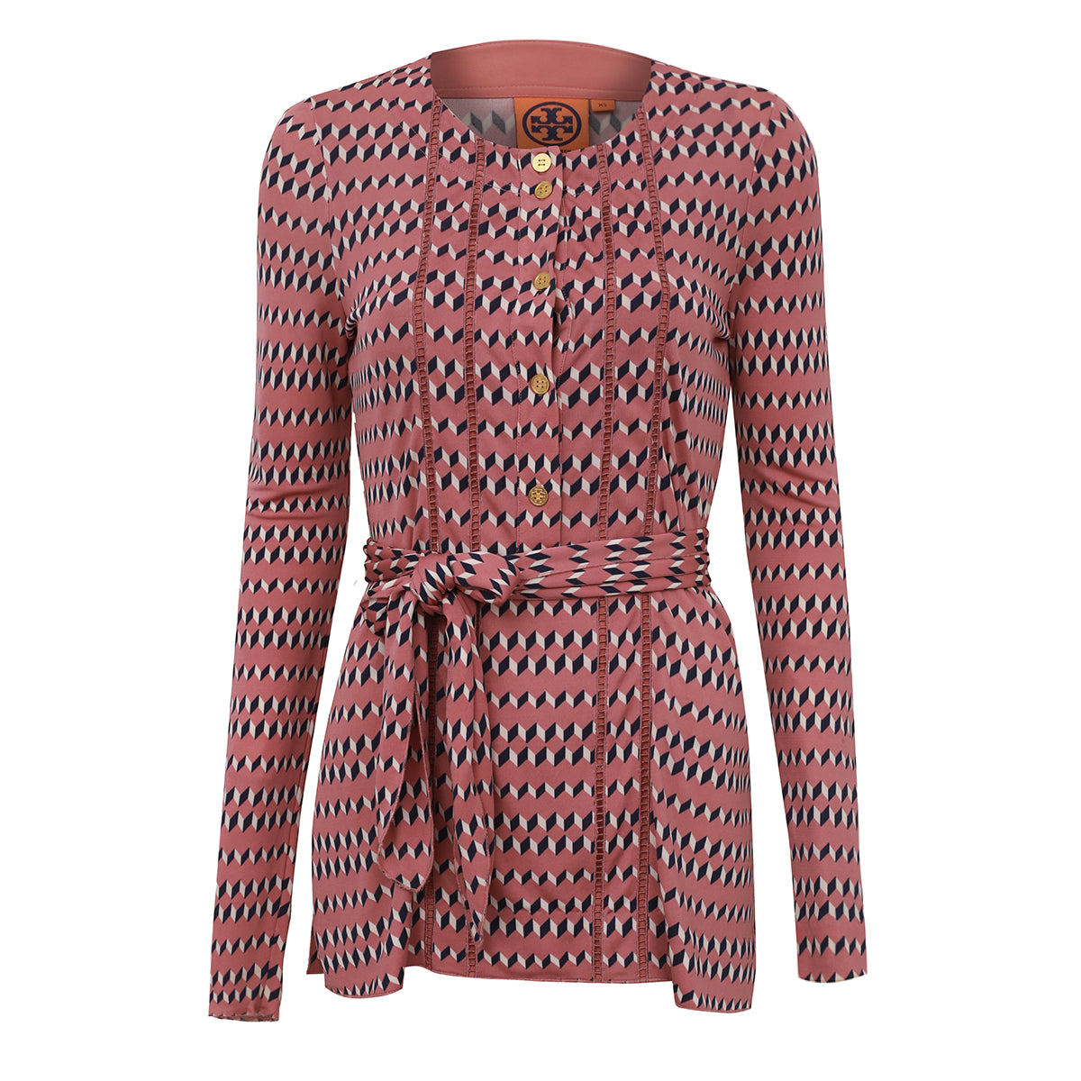 Blusa Tory Burch Manga Longa Estampada TAM. PP BR