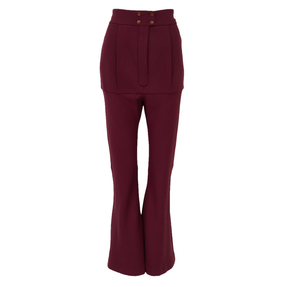 Calça Paula Raia Flare Vinho Tam 34 Br