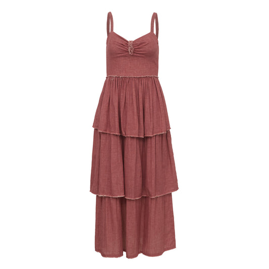 Vestido Paula Raia Rosa Queimado Tam. 38 Br