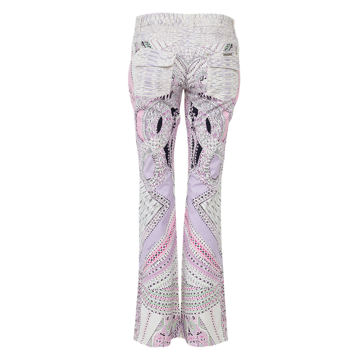 Calça Roberto Cavalli Estampada Roxa Tam 36 Br