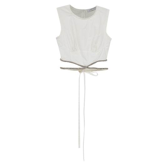 Conjunto Christopher Esber Branco Com Strass Tam 36 Br