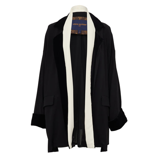 ⁠Sobretudo Louis Vuitton Preto Tam 42 Br