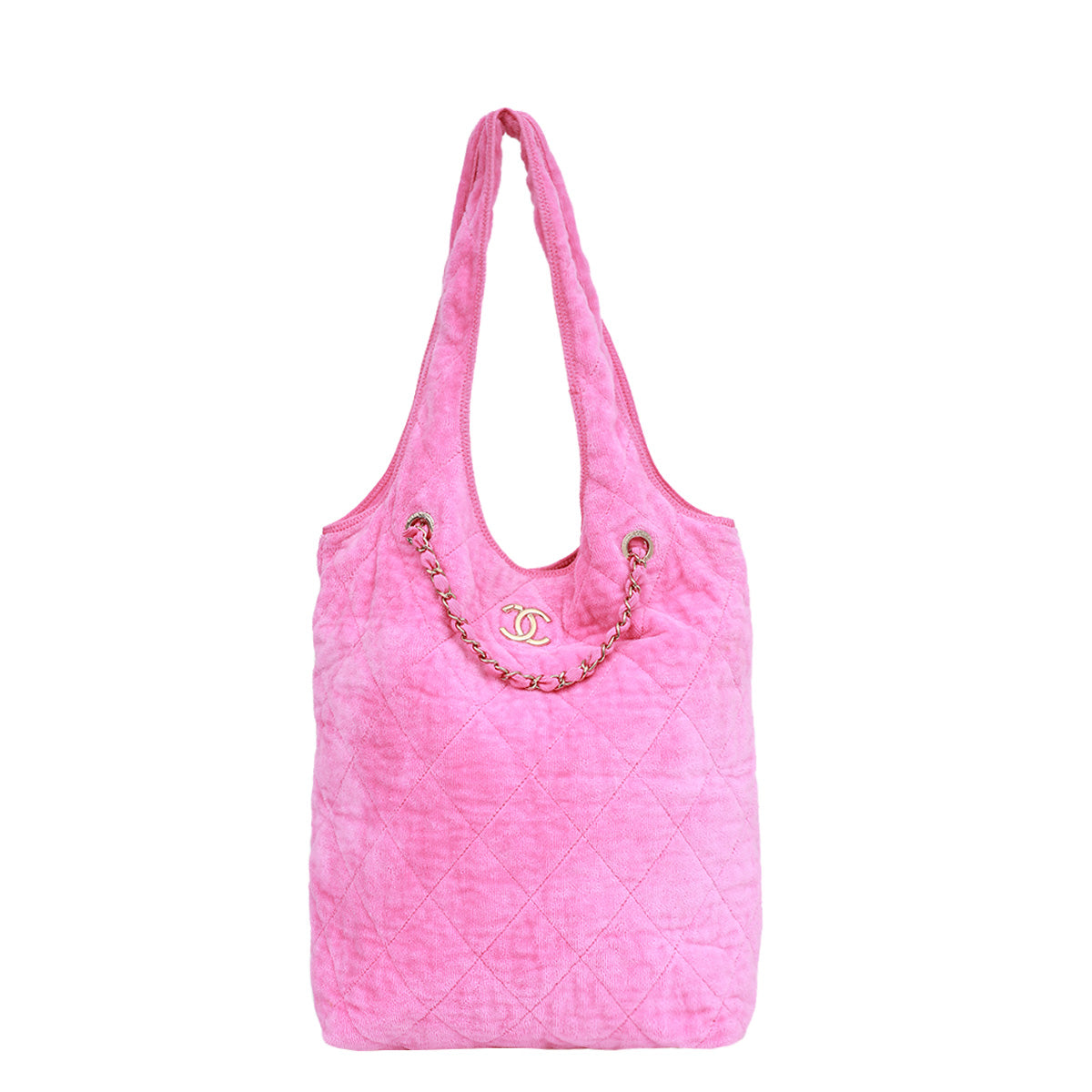 Bolsa Chanel Atoalhada Rosa