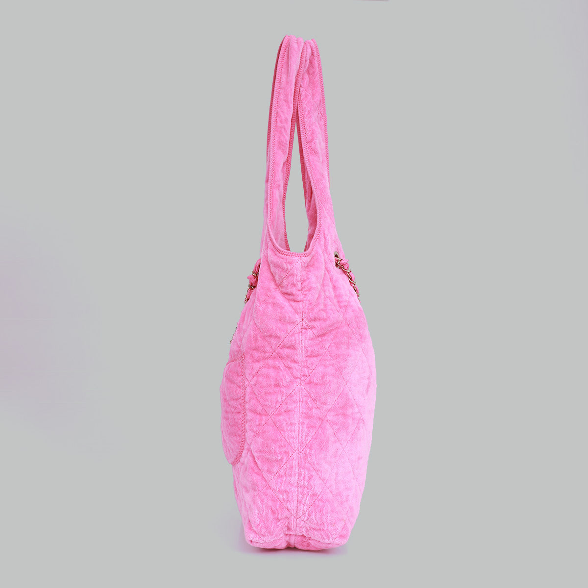 Bolsa Chanel Atoalhada Rosa